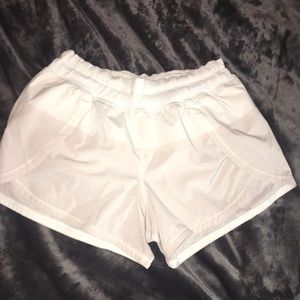 Lulu Lemon White and Cream Shorts